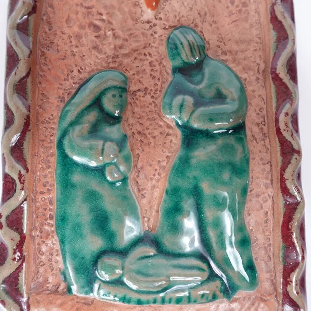 Nativity Christmas Pottery Wall Hanging